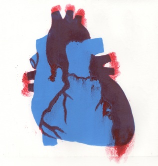 Heart Woodcut